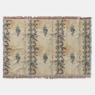 Victorian Ruby Lace Gothic Pattern (2) Throw Blanket