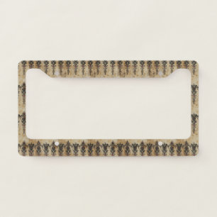 Victorian Ruby Lace Gothic Pattern (3) License Plate Frame