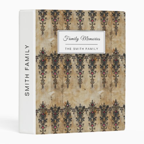Victorian Ruby Lace Gothic Pattern (3) Mini Binder