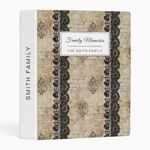 Victorian Ruby Lace Gothic Pattern (5) Mini Binder
