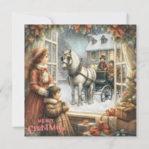 Victorian Rustic Christmas Card