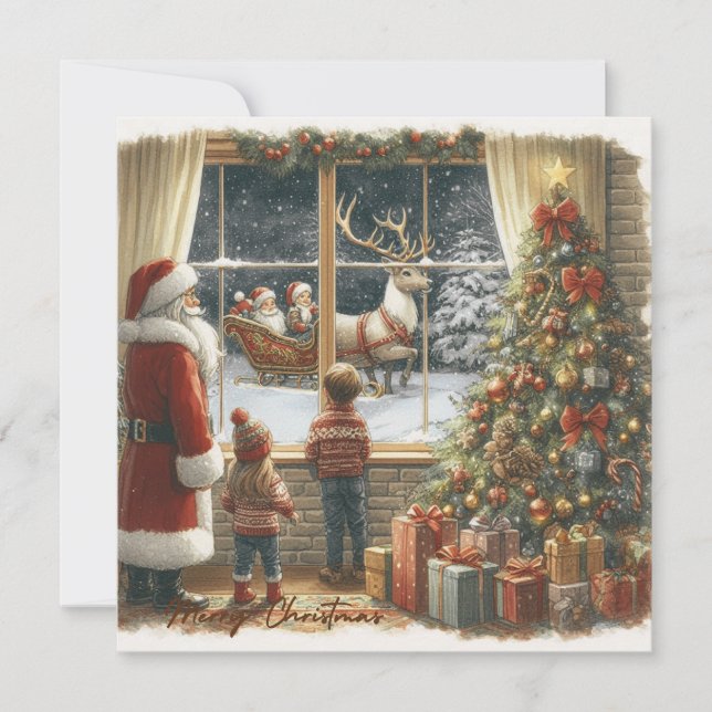 Victorian Rustic Christmas Card (Front)