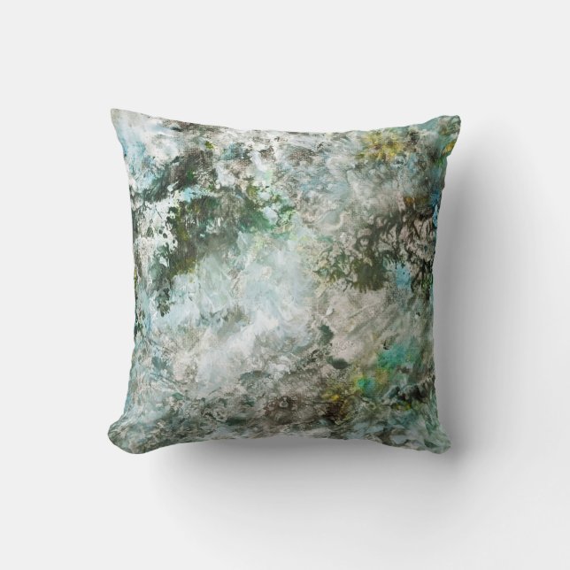 Victorian Sage Design Throw Pillow (Front)