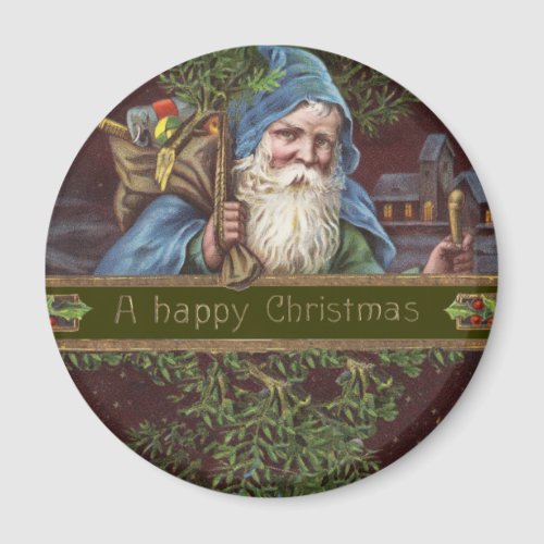 Victorian Santa Angels Christmas Antique Magnet