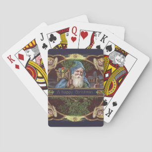 Victorian Santa Angels Christmas Antique Poker Cards