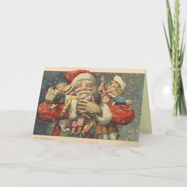 Victorian Santa Christmas Card (Front)