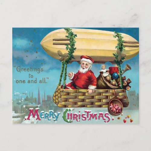 Victorian Santa Christmas Postcard