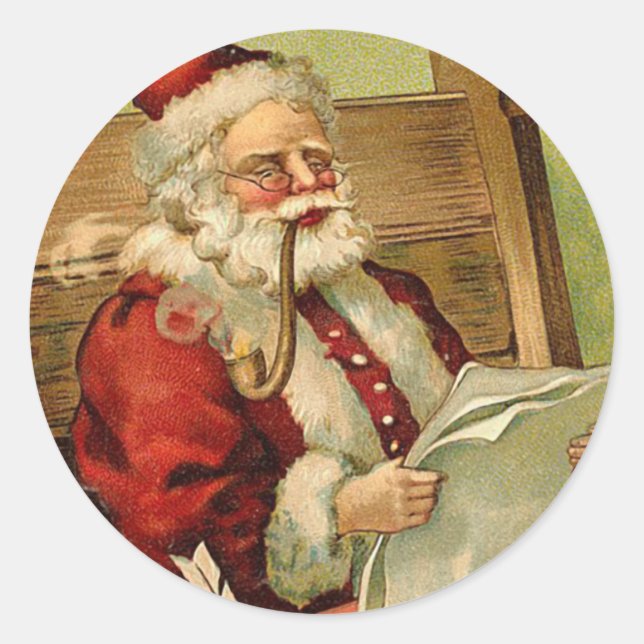 Victorian Santa Christmas Stickers (Front)