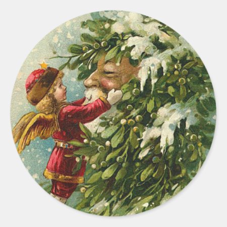 Victorian Santa Christmas Stickers