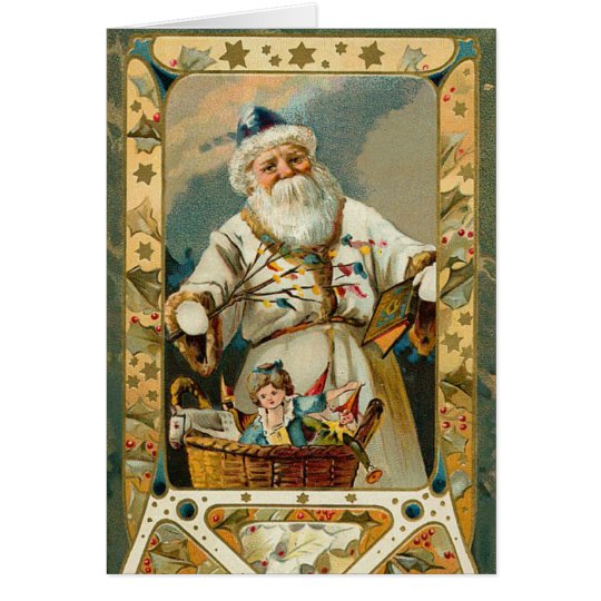 Victorian Santa Claus Christmas Card | Zazzle.com