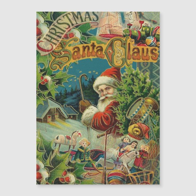Victorian Santa Claus Christmas Collage Antique  (Front)