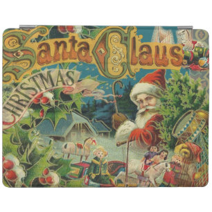 Victorian Santa Claus Christmas Collage Antique iPad Smart Cover