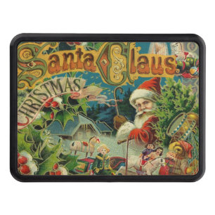 Victorian Santa Claus Christmas Collage Antique  Tow Hitch Cover