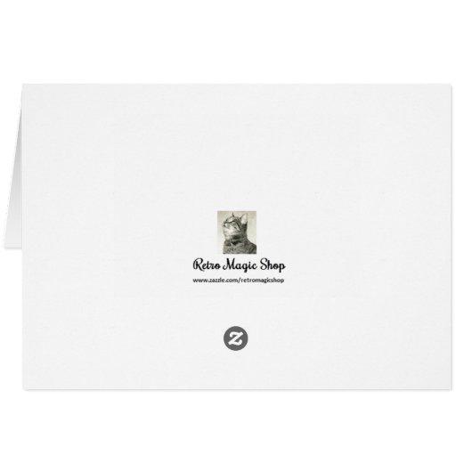 Victorian Santa Claus Christmas Greeting Card (Back Horizontal)
