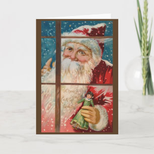 Victorian Santa Claus Christmas Greeting Card