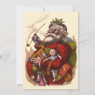 Victorian Santa Claus Christmas Party Invitation