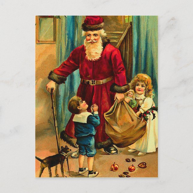 Victorian Santa Claus Christmas Postcards (Front)