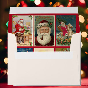 Victorian Santa Claus Inside Christmas Card Envelope