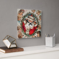 Victorian Santa Claus on Telephone with Children