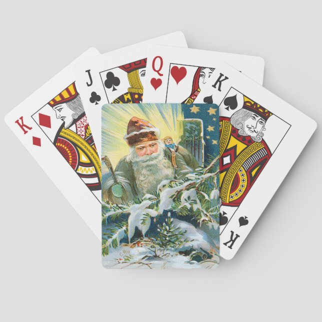 Victorian Santa Claus Poker Cards (Back)