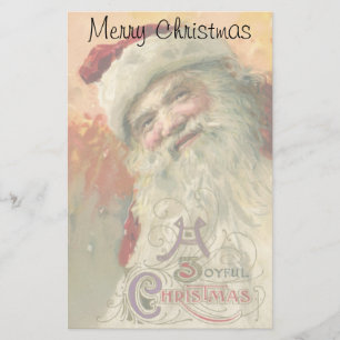 Victorian Santa Claus Portrait, Vintage Christmas Stationery