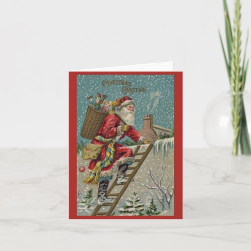 Victorian Santa Claus sends you a Christmas Greeti Card