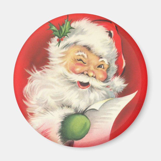 Victorian Santa Magnet for the Holidays (Front)