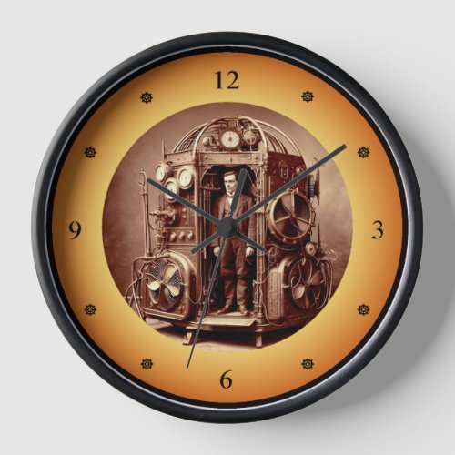 Victorian Scientist  Steampunk Time Machine V52  Clock