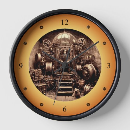 Victorian Scientist  Steampunk Time Machine V53  Clock