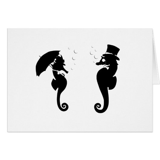 Victorian Seahorses Cards (Front Horizontal)