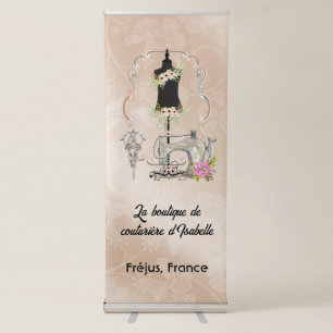 Victorian Seamstress Roll Up Sewing Banner