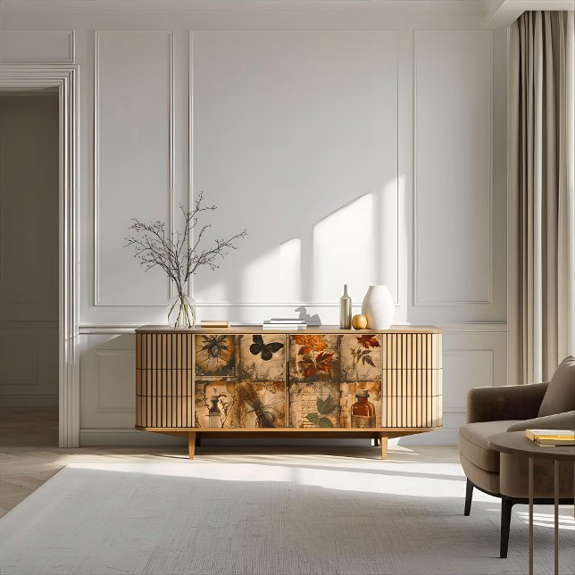  Victorian Sepia Autumn Maple Ephemera Decoupage Tissue Paper (Creator Uploaded)