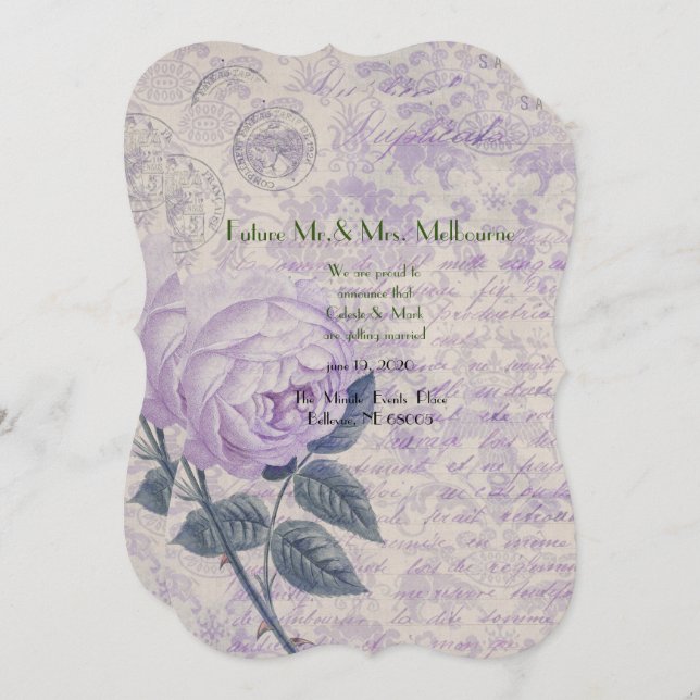 victorian,shabby chic,french country,antique,elega save the date (Front/Back)