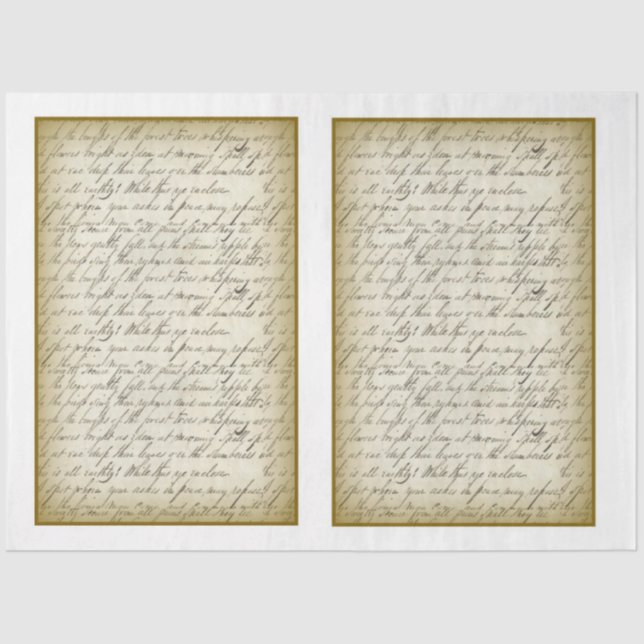 Victorian  Shabby Chic Series Design 12 Tissue Paper (Front)