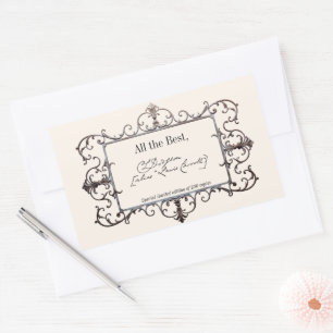 Victorian Signature Author BookPlate Template