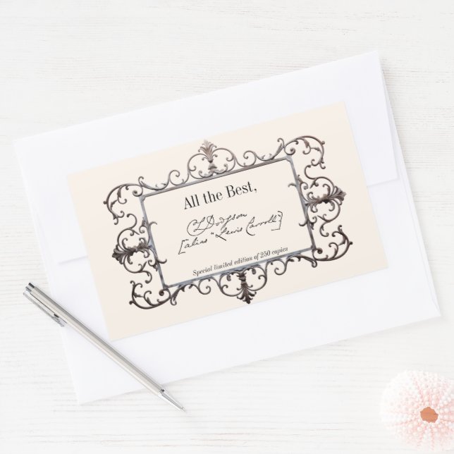 Victorian Signature Author BookPlate Template (Envelope)