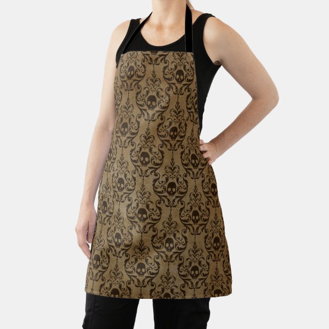 Victorian Skulls Apron (Insitu)