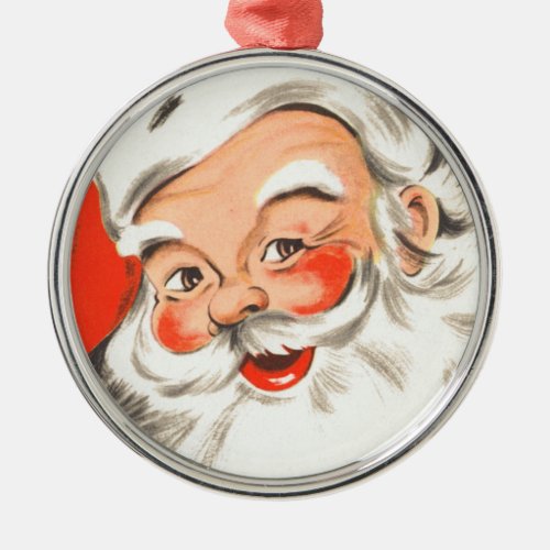 Victorian Smiling Santa Claus Ornament