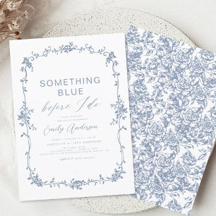 Victorian Something Blue French Bridal Shower Invitation