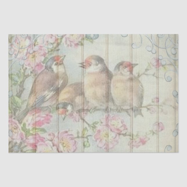 Victorian Songbirds Tissue Paper (Front)