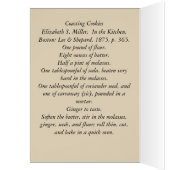 Victorian spice cookie recipe (coasting cookies) cards (Inside (Left))