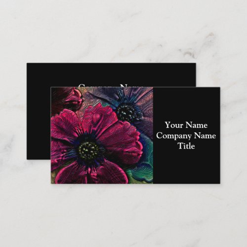 Victorian Splendor  Exquisite Floral Design  Business Card