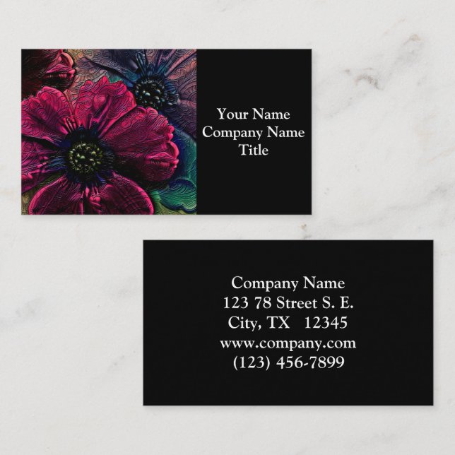 Victorian Splendor:  Exquisite Floral Design  Business Card (Front/Back)