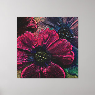 Victorian Splendor: Exquisite Floral Design Canvas Print