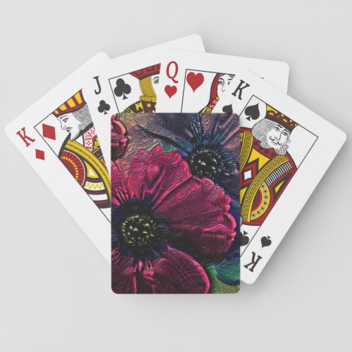 Victorian Splendor  Exquisite Floral Design  Playing Cards
