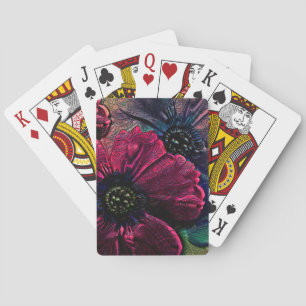 Victorian Splendor:  Exquisite Floral Design  Poker Cards