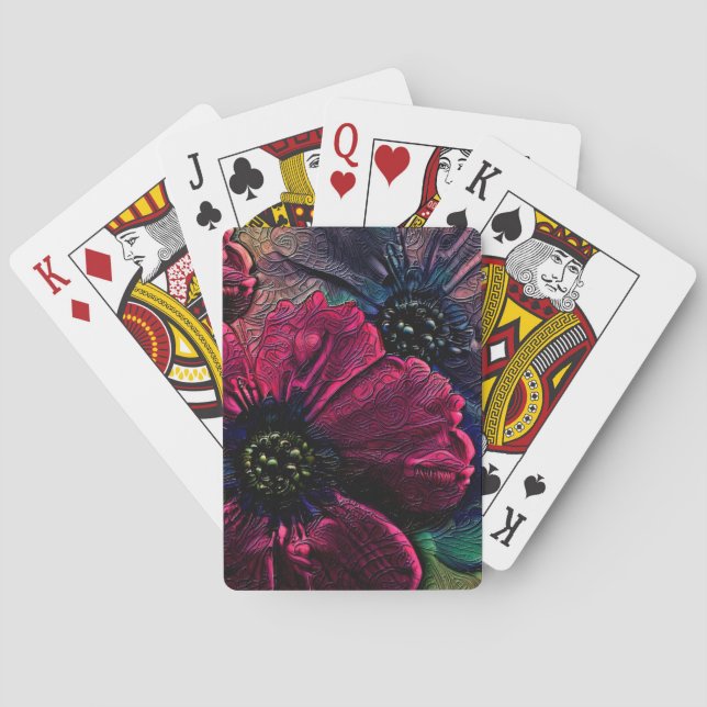 Victorian Splendor:  Exquisite Floral Design  Poker Cards (Back)