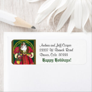 Victorian St Nicholas Christmas Label