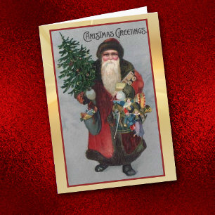 Victorian St Nicholas Portrait Christmas Card