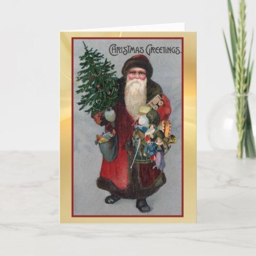 Victorian St Nicholas Portrait Christmas Card
